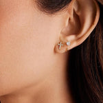 PENDIENTES PAVÉ CRUZ | ORO