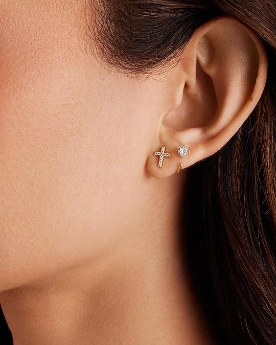 PENDIENTES PAVÉ CRUZ | ORO