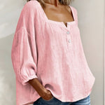 BLUSA SENCILLA CON CUELLO CUADRADO - VALERINA MARBELLA