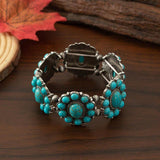 PULSERA ELEGANTE VINTAGE ETHNIQUE TURQUESA