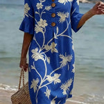 VESTIDO DE PLAYA CON BORDADO FLORAL – SUAVE Y FRESCO