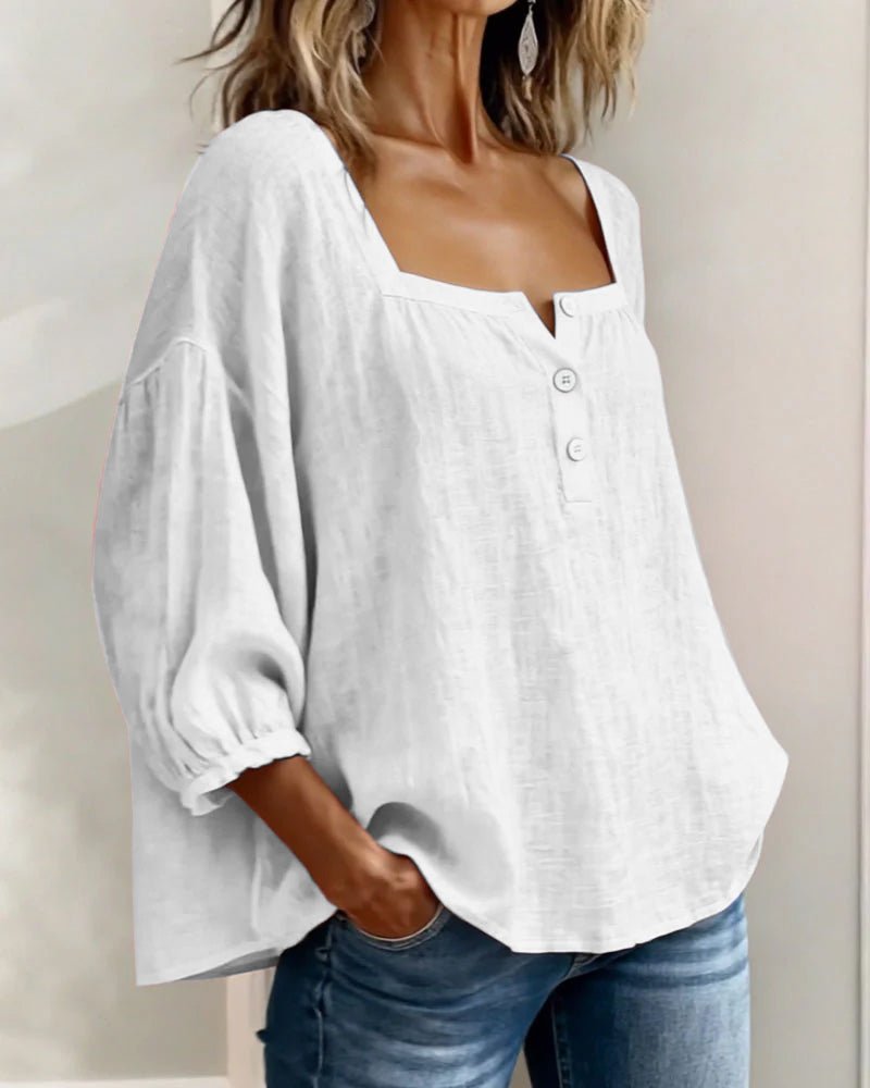 BLUSA SENCILLA CON CUELLO CUADRADO - VALERINA MARBELLA