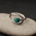 ANILLO MINIMALISTA MODERNO TURQUESA OUVERT