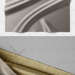 VESTIDO MAXI DE SATÉN TAUPE CON MANGAS ABULLONADAS - VALERINA MARBELLA