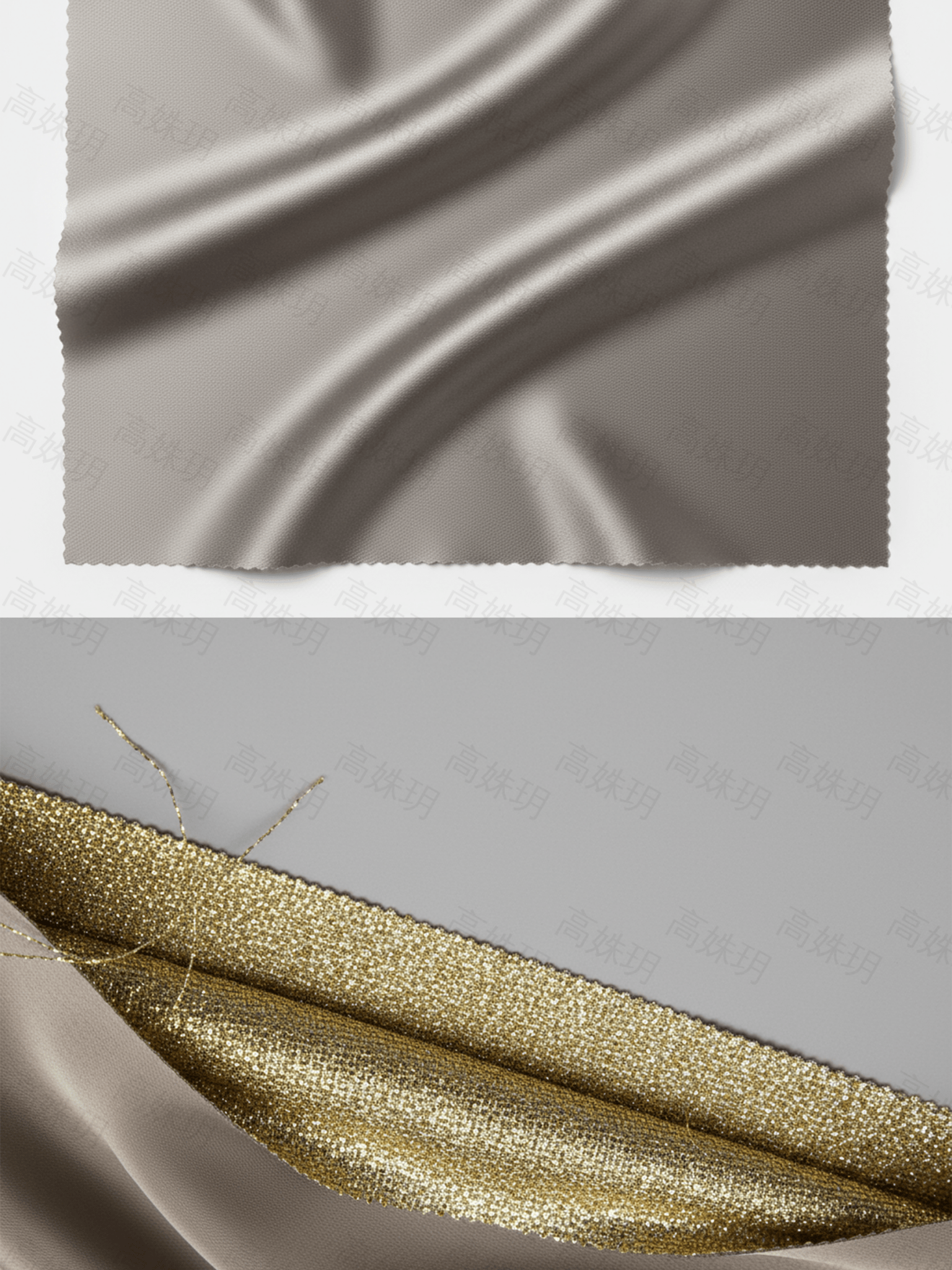 VESTIDO MAXI DE SATÉN TAUPE CON MANGAS ABULLONADAS - VALERINA MARBELLA