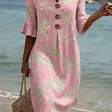 VESTIDO DE PLAYA CON BORDADO FLORAL – FEMINIDAD FRESCA
