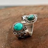 ANILLO RÉGLABLE DOUBLE TURQUESA SURROUND