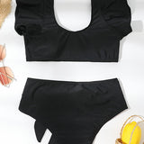 We’re Hawaii Bound Soon Ruffle Bikini Swimsuit