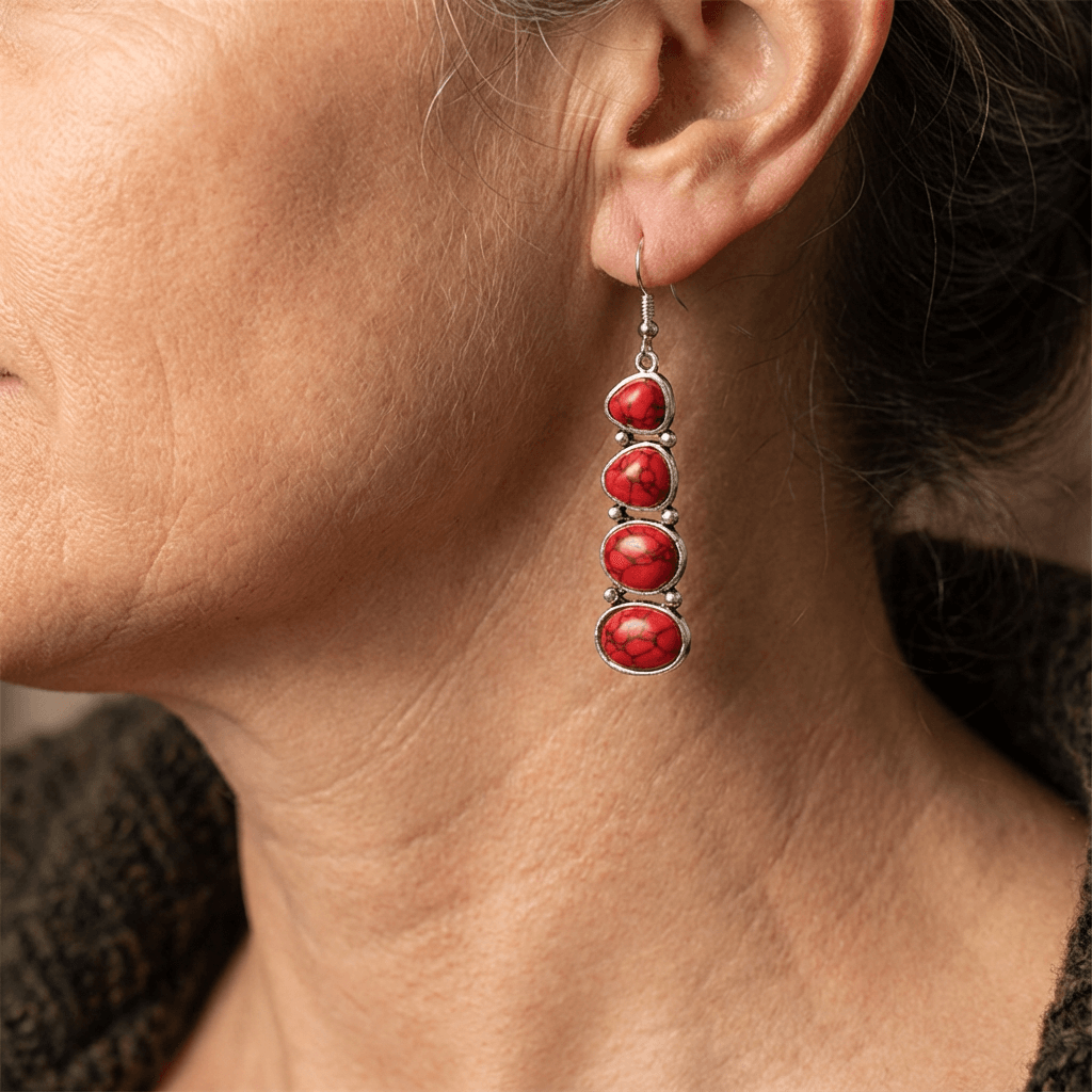 PENDIENTES VINTAGE TURQUESA IMPOSANT GOTA