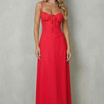 Selena – Soft corset charm – Sleeveless flowing maxi dress