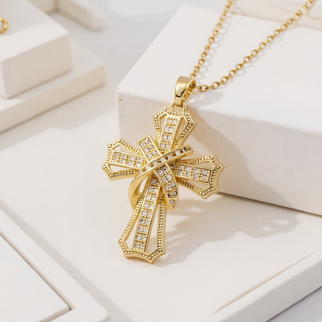 COLLAR RADIEUX CRUZ COLGANTE | ORO