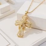 COLLAR RADIEUX CRUZ COLGANTE | ORO