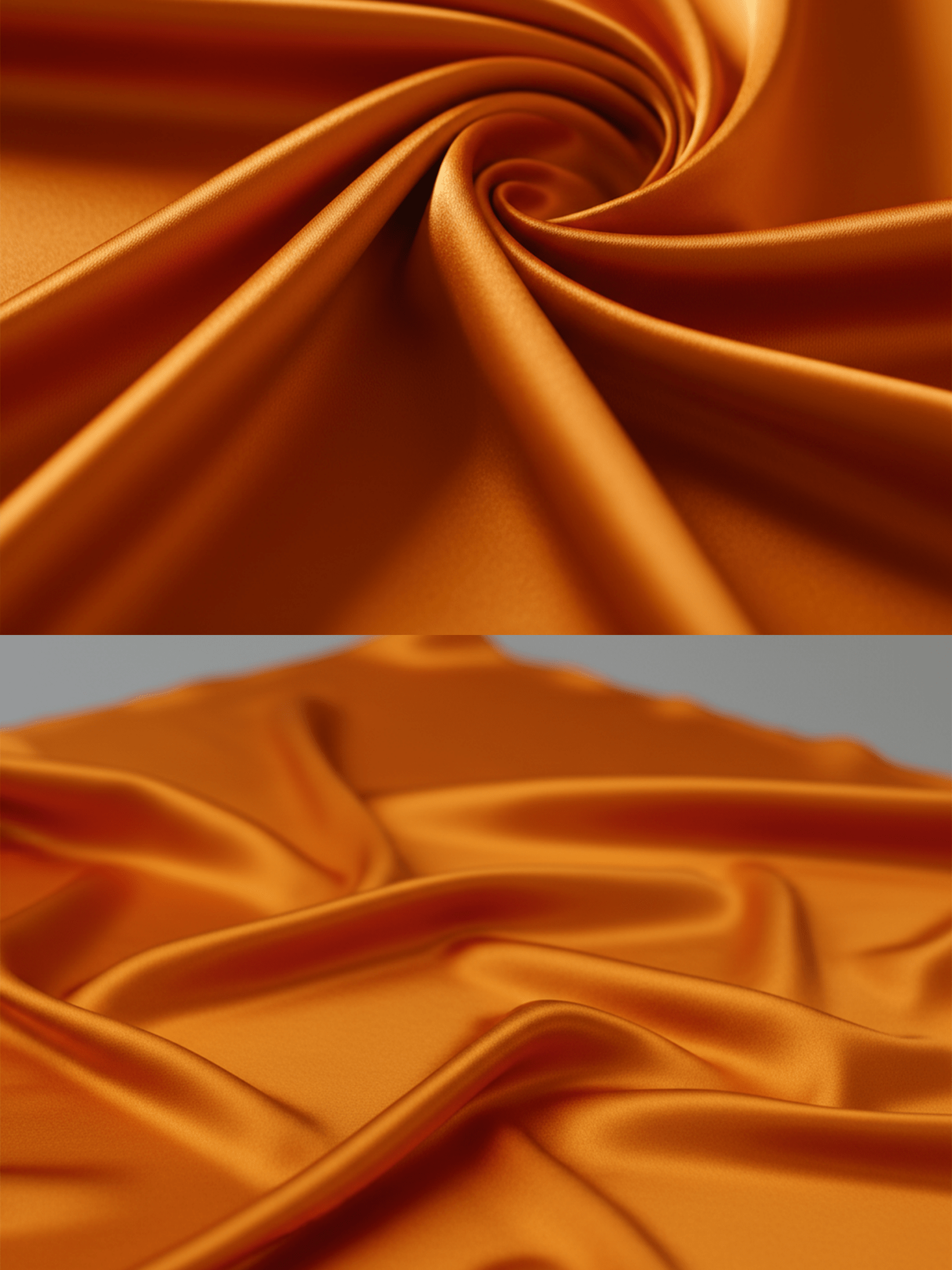 VESTIDO MIDI DE SATÉN NARANJA CON MANGAS ABULLONADAS - VALERINA MARBELLA