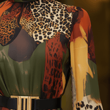 VESTIDO LARGO ESTAMPADO LEOPARDO - VALERINA MARBELLA