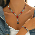 CONJUNTO BOHEMIO TURQUESA & PLATA FLORAL COLLAR Y PULSERA