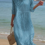 Catalina | Vestido de Playa Cómodo con Bordado Geométrico