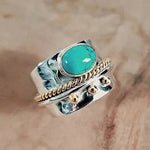 ANILLO ELEGANTE TURQUESA LARGE SORTIJA
