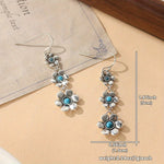 PENDIENTES BOHEMIO PÉTALO EN FORME DE TURQUESA GOTA