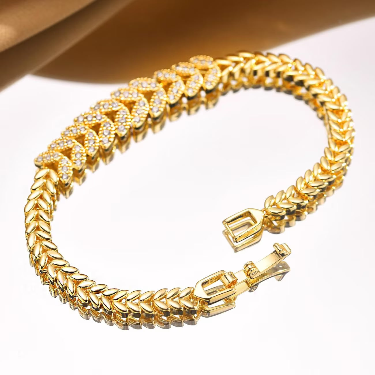 PULSERA FEUILLE ÉTERNELLE TENIS | ORO