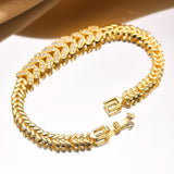 PULSERA FEUILLE ÉTERNELLE TENIS | ORO