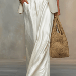 CONJUNTO BOHEMIO DE LINO CON BLAZER Y VESTIDO MAXI ELEGANTE - VALERINA MARBELLA