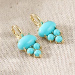 PENDIENTES BOHEMIO ÓVALO TURQUESA RACIMO GOTA