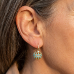 PENDIENTES TURQUESA FILIGRANE GLOBE GOTA
