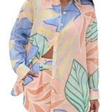 CONJUNTO DE PLAYA CON CAMISA ESTILO BOYFRIEND