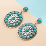 BOUCLES D'OREILLES VINTAGE TURQUOISE