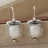 PENDIENTES ELEGANTE BOHEMIO CUADRADO PERLA GOTA