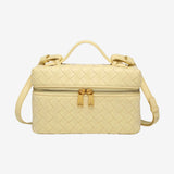 BOLSO TRENZADO ESTRUCTURADO CON ACABADO BRILLANTE - VALERINA MARBELLA