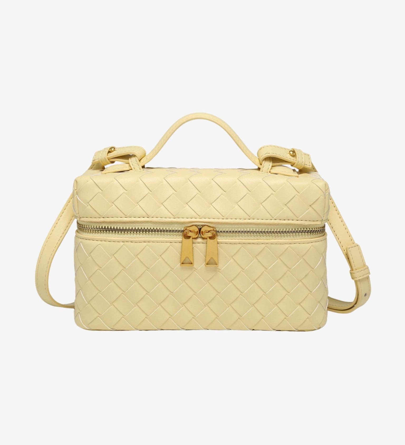 BOLSO TRENZADO ESTRUCTURADO CON ACABADO BRILLANTE - VALERINA MARBELLA