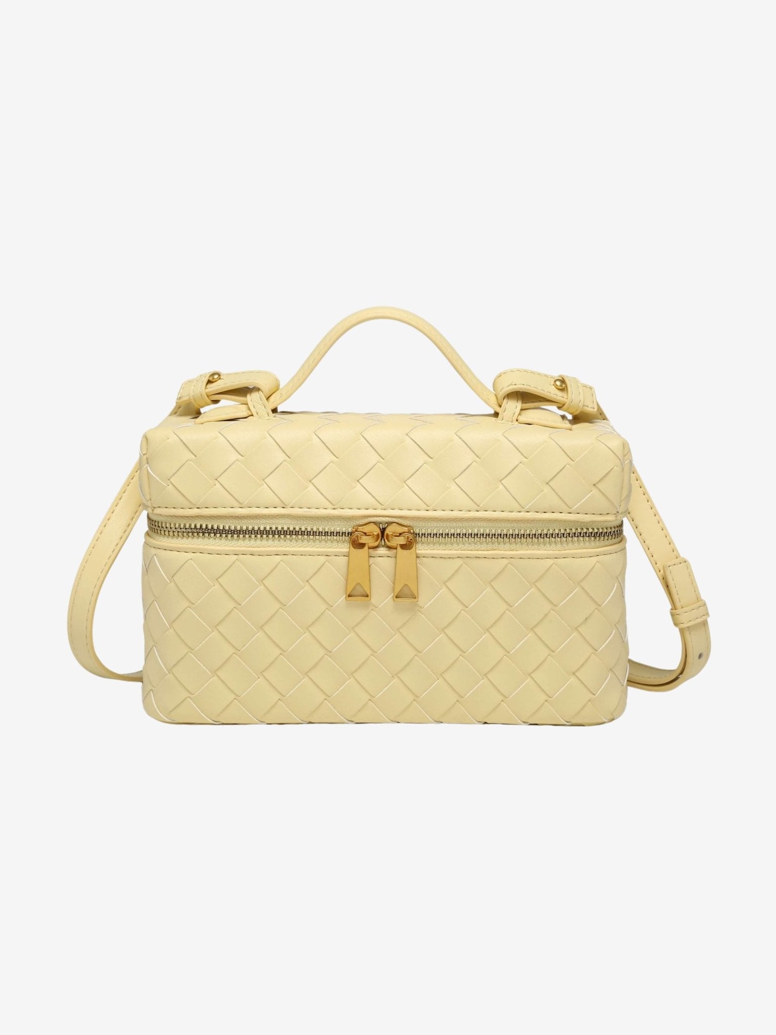 BOLSO TRENZADO ESTRUCTURADO CON ACABADO BRILLANTE - VALERINA MARBELLA