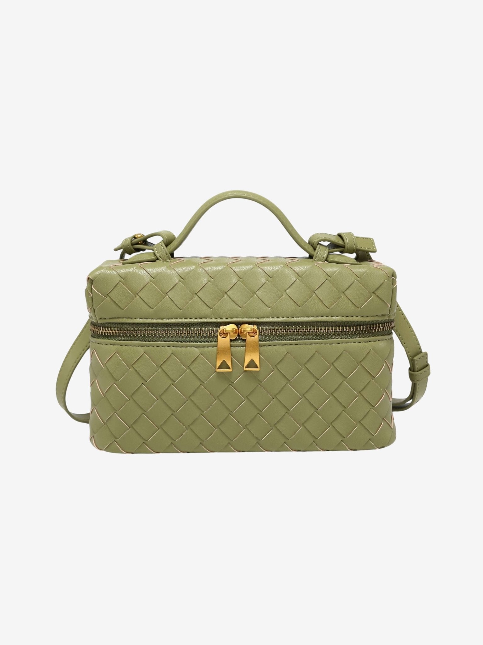BOLSO TRENZADO ESTRUCTURADO CON ACABADO BRILLANTE - VALERINA MARBELLA