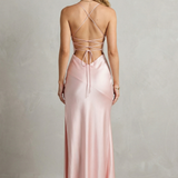 Adriana – Liquid silk seduction – Sleeveless high slit maxi dress