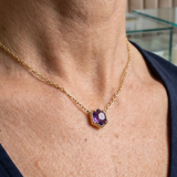 COLLAR AMATISTA SERTI CLOS COLGANTE | ORO ROSA