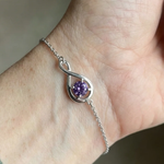 PULSERA AMATISTA INFINITO | ORO BLANCO