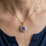 COLLAR AMATISTA TOURNESOL | ORO