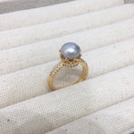ANILLO ART DECO PERLA SOLITAIRE ORO