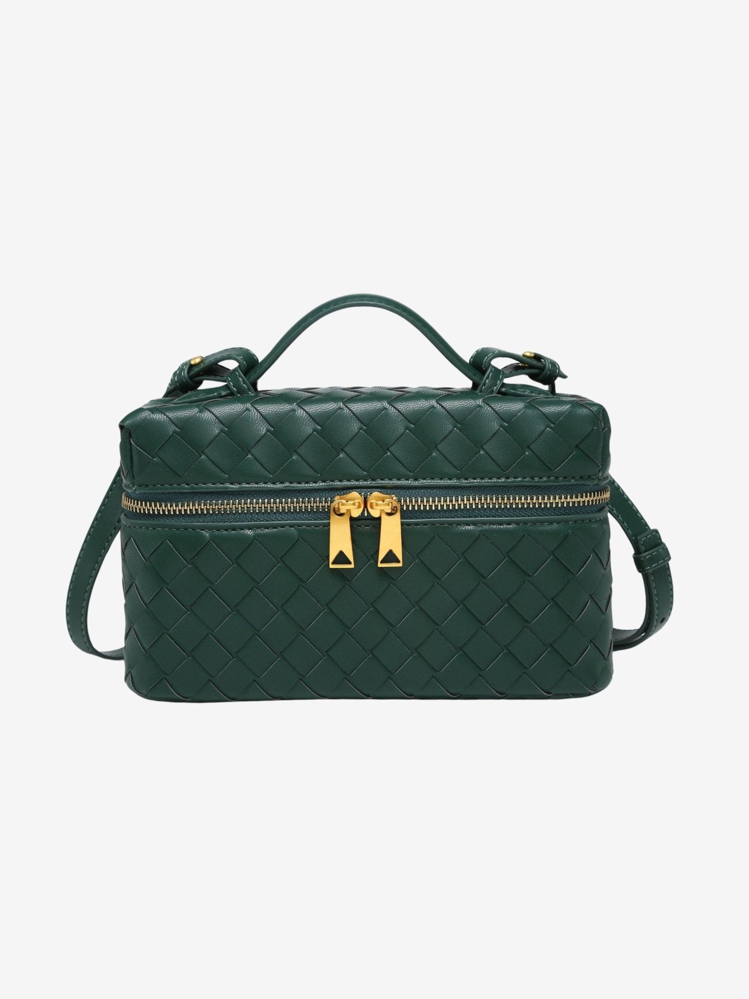 BOLSO TRENZADO ESTRUCTURADO CON ACABADO BRILLANTE - VALERINA MARBELLA