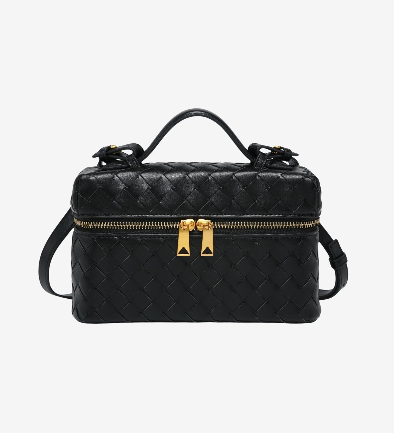 BOLSO TRENZADO ESTRUCTURADO CON ACABADO BRILLANTE - VALERINA MARBELLA