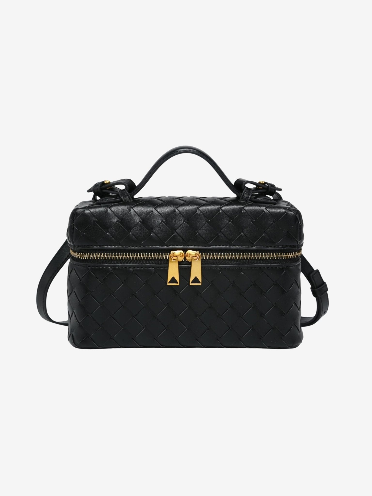 BOLSO TRENZADO ESTRUCTURADO CON ACABADO BRILLANTE - VALERINA MARBELLA