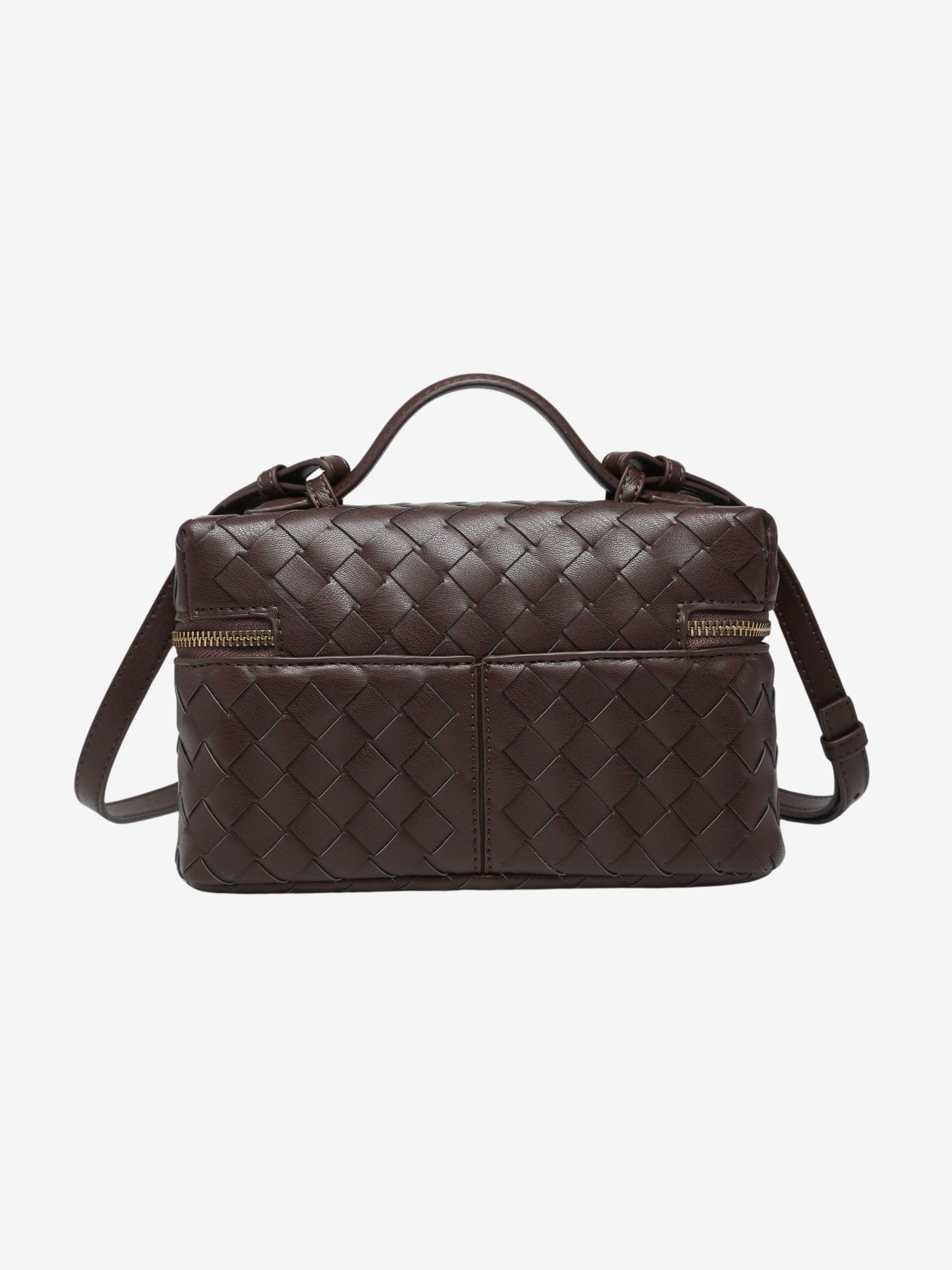BOLSO TRENZADO ESTRUCTURADO CON ACABADO BRILLANTE - VALERINA MARBELLA