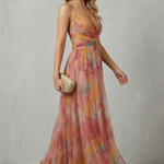Aurellia – Watercolour romance – Sleeveless maxi dress