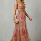 Aurellia – Watercolour romance – Sleeveless maxi dress