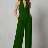 Aurora – Backless Halter Jumpsuit – Bold Summer Glamour