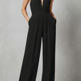 Aurora – Backless Halter Jumpsuit – Bold Summer Glamour