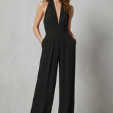 Aurora – Backless Halter Jumpsuit – Bold Summer Glamour