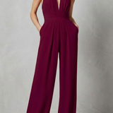 Aurora – Backless Halter Jumpsuit – Bold Summer Glamour