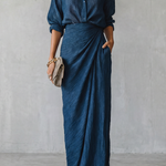 Azelline – Pleated texture elegance – Two-piece set